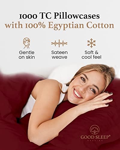1000 TC King Pillowcases Set of 4 100% Egyptian Cotton Pillow Cases - Image 5