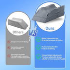 TranquilRelax Leg Elevation Pillow for After Surgery, Wedge Pillow, Grey - Image 3