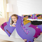 Erosebridal Black Girls King Comforter Set African Princess Bedding Set Dreamy Rainbow Magical Comforter Cute Little Princess Bed Sets for Kids Melanin Bedroom Decor (1 Comforter, 2 Pillowcases) - Image 4