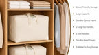DoYiKe Soft Large Canvas Comforter Storage Bags with Four Carrying Handles and Clear Window, Closet Organizer for Clothing, Blankets Sheets Pillows and Bedding, 80L, 6 Pack, White - Image 6
