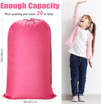 Nuogo 20 Pcs Large Laundry Bags Bulk, 38 x 24 Inch, Pink, Blue - Image 2