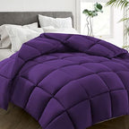 HYLEORY All Season Queen Size Bed Comforter - Cooling Goose Down Alternative Quilted Duvet Insert with Corner Tabs - Winter Warm - Machine Washable - Purple by HYLEORY-YourBeddingExpert
