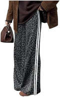 SHENHE Women's Cheetah Print Wide Leg Baggy Y2k Loose Streetwear Trousers by SHENHE