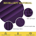 NICETOWN Patio Blackout Curtain Panels - Extra Wide Sliding Door Thermal Insulated Drape, Privacy Room Divider Curtain for Bedroom Office (Royal Purple, 66 x 118 Inch Long) - Image 2
