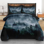 Pamnest Twin Comforter Set with Sheets, 5 Pieces Forest Nature Bedding - Image 3