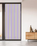 Window Privacy Film Frosted, Purple Brown Striped Non-Adhesive Static Cling Window Tint, Modern Farmhouse Vertical Stripes Insulated Windows Frosted Films for Living Room, 35.4 x 78.7 Inches - Image 5