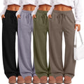 4 Pack Women Lounge Comfy Pants Lightweight Sweatpant by Velvelhall