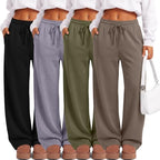 4 Pack Women Lounge Comfy Pants Lightweight Sweatpant by Velvelhall