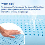 CushZone Memory Foam Pillow, Bed Pillow Neck Pillow for Sleeping - Image 3