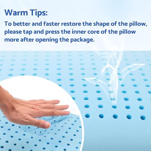 CushZone Memory Foam Pillow, Bed Pillow Neck Pillow for Sleeping - Image 3