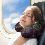 U Shape Travel Pillow Fractal Art Portable Neck Pillows Memory Foam Head and Neck Support Headrest Pillow for Airplane Sleeping - Image 3