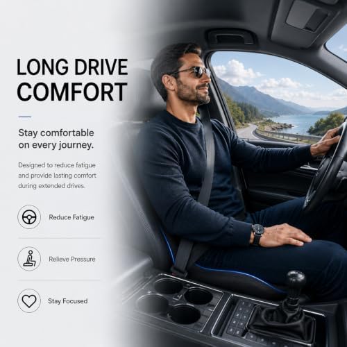 Car Seat Cushion with Integrated Lumbar Support, Memory Foam Pain Relief - Image 6