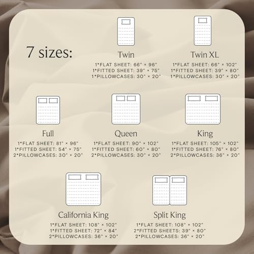 Split King Sheets for Adjustable Bed, Soft Deep Pocket Bed Sheets Set, 5PC - Image 4