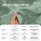 Pizuna 100% Cotton Twin Sheet Set 600 Thread Count Sea Foam - Image 4