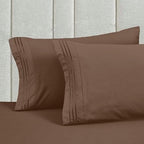 Mocassi Cal King Size 4-Piece Bed Sheet Set - 1800 Premium Hotel Quality Microfiber 18-24 Inches Extra Deep Pocket Fitted Sheet- Luxury Soft, Breathable, Wrinkle, and Fade Resistant, Taupe - Image 6