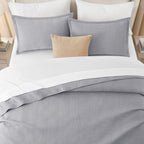 IR Imperial Rooms King Quilt Bedding Set Grey Bedspread Wave - Image 4