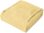 Sweet Home Collection 100% Fine Cotton Blanket Luxurious Weave Stylish Design Soft and Comfortable All Season Warmth, King, Lemon(Pack of 1) - Image 2