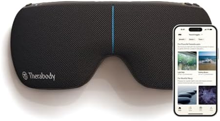Therabody SmartGoggles (2nd Generation) Heated Eye Mask & Eye Massager - Blackout Sleep Mask & Temple Massage for Personalized Relaxation, Stress Relief & Headache Relief by Therabody