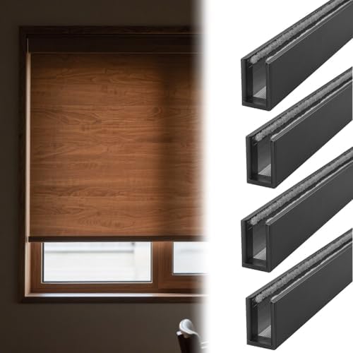 U Channel Blackout Light Blocking Strips - 4 Pack, 210cm/82.7inch, Perfect for RV, Hospital, Cinema, Hotel, Customizable Window Edge Side Tracks, Enhance Privacy and Darkness by Unknown