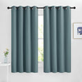 NICETOWN Greyish Blue Blackout Curtains 63 inches Long, Grommet Room Darkening Window Treatment Thermal Insulated Drapes Sound Reducing for Bedroom, W46 x L63, 2 Panels by NICETOWN