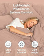 Queen Pillow Cases - 6 Pack Soft Pillowcase Covers - 20" x 30" (Mauve) - Image 3