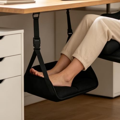 Foot Hammock - Adjustable Portable Lightweight Wooden Base Plane Leg - Image 3