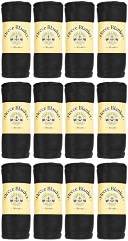 Yacht & Smith Soft Fleece Blankets 50 X 60, Lightweight, Cozy Warm Throws Dark Colorful Blanket Sofa Travel Outdoor, Wholesale by YACHTSMITH