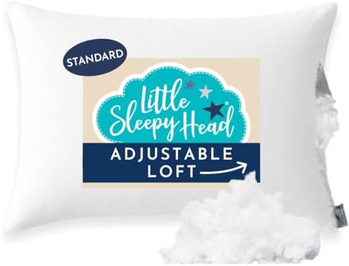 Little Sleepy Head Standard Pillow 16x22 for Sleeping – Soft & Supportive Hypoallergenic Bed Pillow with Down-Like Fill – Pillow for Bedtime & Everyday Sleep - Standard Size Pillow 1 Pack, 20x26 by LittleSleepyHead