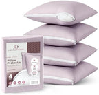 CIRCLESHOME European Pillow Protectors - 100% Cotton Breathable Pillowcases - 26 X 26 Square Pillowcases - Protects Pillows from Dirt, Dust and Debris (European- 4 Pack- 26x26) - Image 3