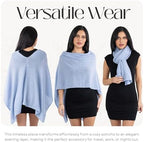 Velanio Cashmere Poncho for Women - 100% Mongolian Wrap & Dress Topper - Image 3