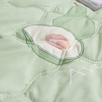 Summer Lightweight Washed Cotton Quilt - Soft Reversible Cooling Comforter, Breathable & Washable Bedspread for Night Sweats, Travel, Couch & Bed (Grey, 200x230cm) - Image 3