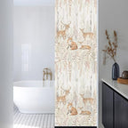 Window Privacy Film Frosted, Thanksgiving Reusable Static Cling Window Tints, Fall Deer Fox Animals Orange Leaves Vines Heat Control Windows Films for Offices, Balcony, 29.5 x 118 Inches - Image 3