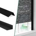 Light Blocking Strips for Window Shades and Blinds, 100% Blackout PVC Side Tracks Light Blocker for Blinds, Window Light Blocker for Bedroom(Black, 58", 2PCS) by Bliwans
