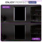 Light Blocking Strips - White 60" Set of 2 (Removable) - Window Light Blocker for Window Cellular & Roller Shades - Blackout Side Tracks for Bedrooms, Nurseries and Media Rooms - Image 3