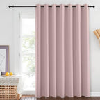 NICETOWN Baby Pink Curtains for Nursery, Sliding Glass Door Grommet Thermal Insulated Blackout Curtain Room Divider Sound Reducing Window Treatment for Kids Room/Bedroom, 1 Panel, W100 x L84 - Image 2