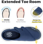 FitVille Orthopedic Slippers for Men with Arch Support, Extra Wide Slip-On Design for All-Day Comfort Ideal for Diabetes, Neuropathy, Swollen Feet & Lymphedema - Image 3