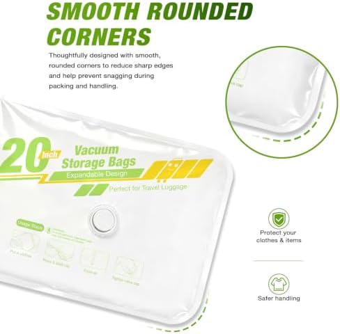 Vacuum Storage Bags, Vacuum Seal Bags for Travel & Home Storage 20 Combo - Image 6