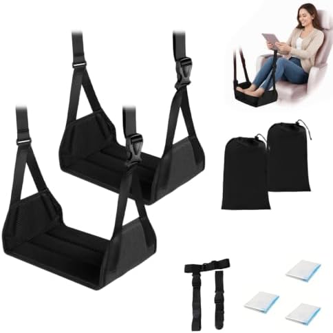 Flight Travel Combo - Plane Seat Footrest - Compression Bags - Strap by Unknown