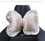 Bow Car Headrest Neck Pillow, Polka Dot Car Accessories, 2-Pack, Pink - Image 3