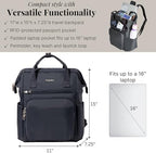 Baggallini Securtex Anti-Theft Windsor Backpack for Travel, Work & College, RFID & Locking Zipper, Up to 16" Laptop - Image 4