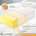 Cube Memory Foam Pillow for Side Sleepers (24"x12"x6" Extra Thick Pillow), Cervical Pillow for Neck and Shoulder Pain Relief, Neck Pillow, Bed Pillow with Washable Pillowcase, White - Image 2