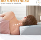 Cube Memory Foam Pillow for Side Sleepers, Gray, 12"x12"x5" - Image 4