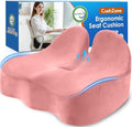 CushZone Ergonomic Seat Cushion, Sciatica Support for Office Chair, Pink by CushZone