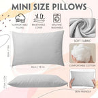 Kigley 6 Pack Mini Pillows Bulk Small Pillows 18"x13" Soft Travel Nap Pillow for Daycare Nap Time Pet Neck Lumbar - Image 2