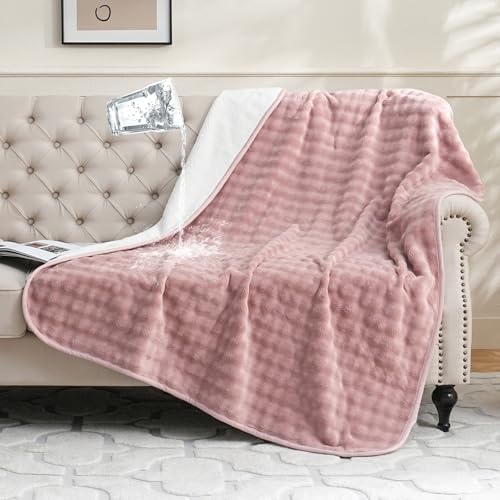 Waterproof Blanket for Pet Bed Couch Sofa Car, 60"x80", Dusty Pink by Yaning