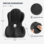 Ergonomic Seat Cushion with Lumbar Support, Memory Foam - Image 2