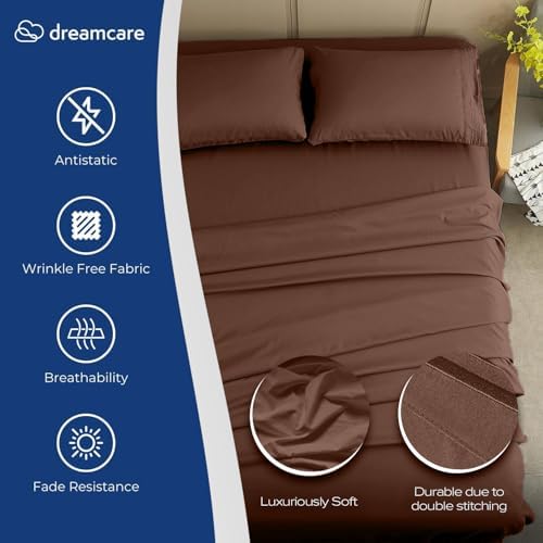 DREAMCARE Twin XL Sheets - 4pc Breathable Cooling Sheets Twin XL Sheet Sets - Image 2
