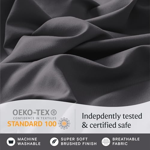 Twin Size Sheets Set, Cooling & Soft Deep Pocket Bed Sheets, 3PC - Image 5