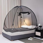 Mengersi Pop Up Mosquito Net for Bed,Portable Folding Mosquito Net Tent with Net Bottom for Baby Adults Camping Travel(Black,Twin) - Image 5
