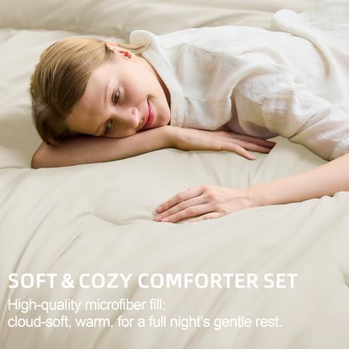 FUANNA Twin Comforter Set 5 Pieces, Luxury Bed in a Bag Soft Bedding Sets - Image 4